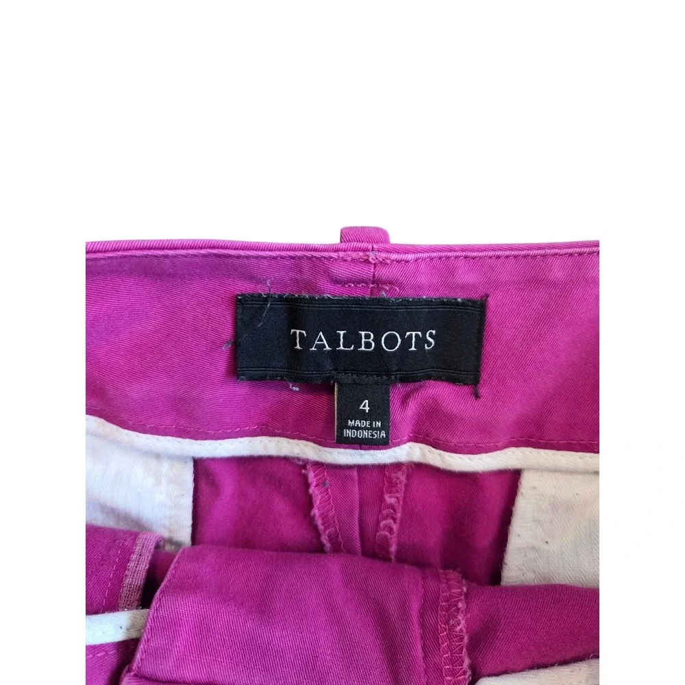 EUC Talbots Womens Magenta Pink Bermuda Shorts Size 4 Cotton Blend‎ City Shorts